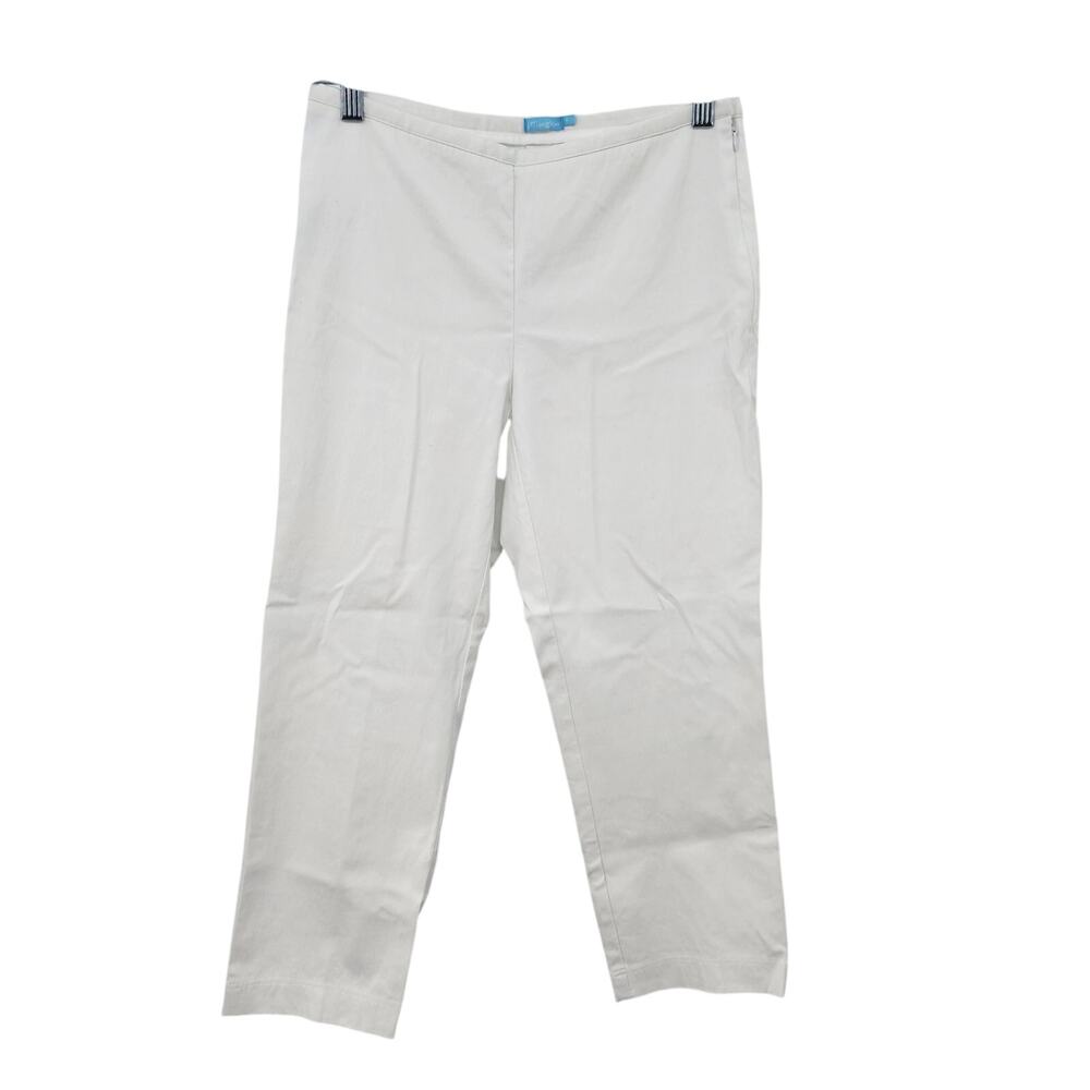 J. Mclaughlin White Side Zip Casual Crop Pants‎ Size 4